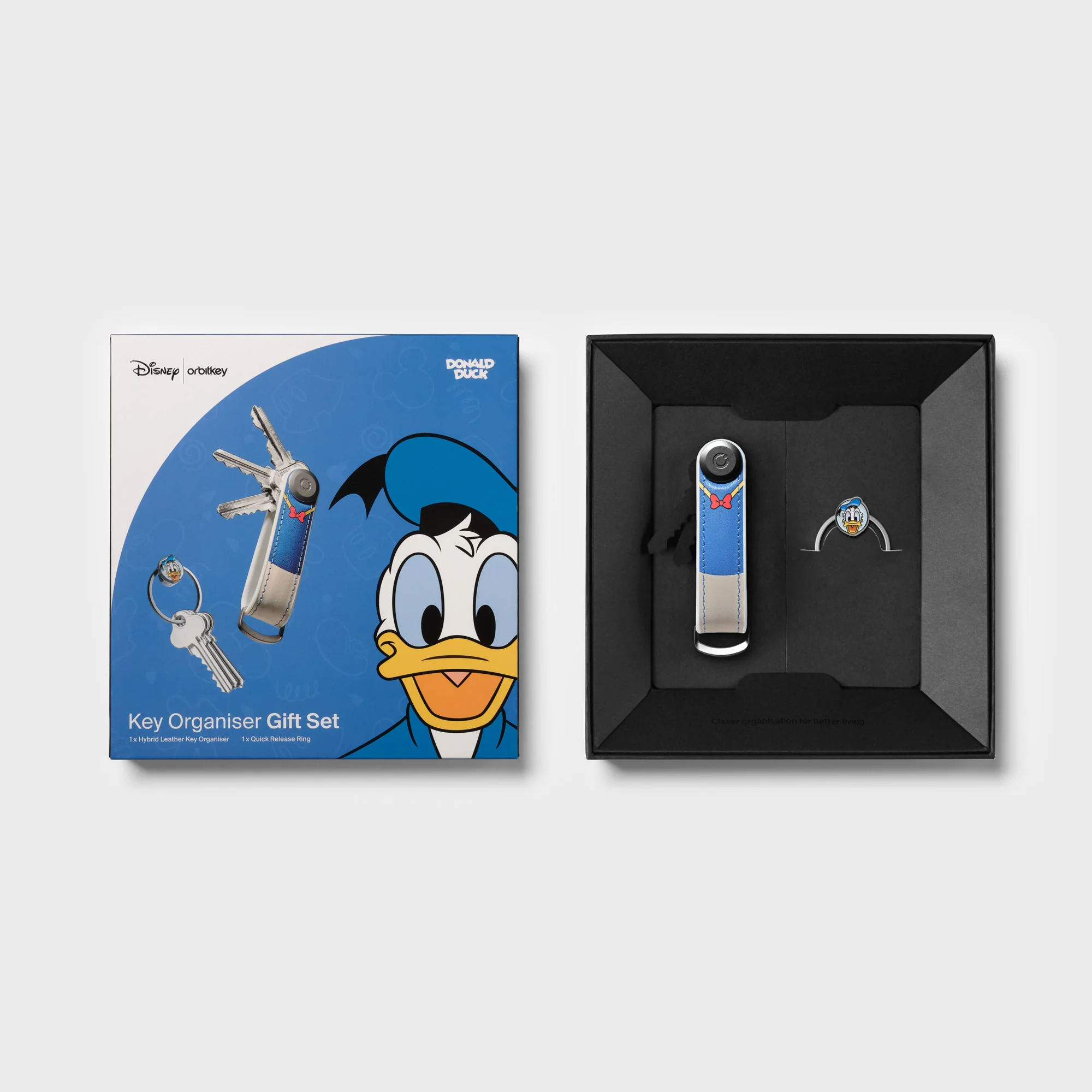 Disney | Orbitkey Donald Duck Hybrid Leather Key Organizer + Ring v2 Kit - Image 4