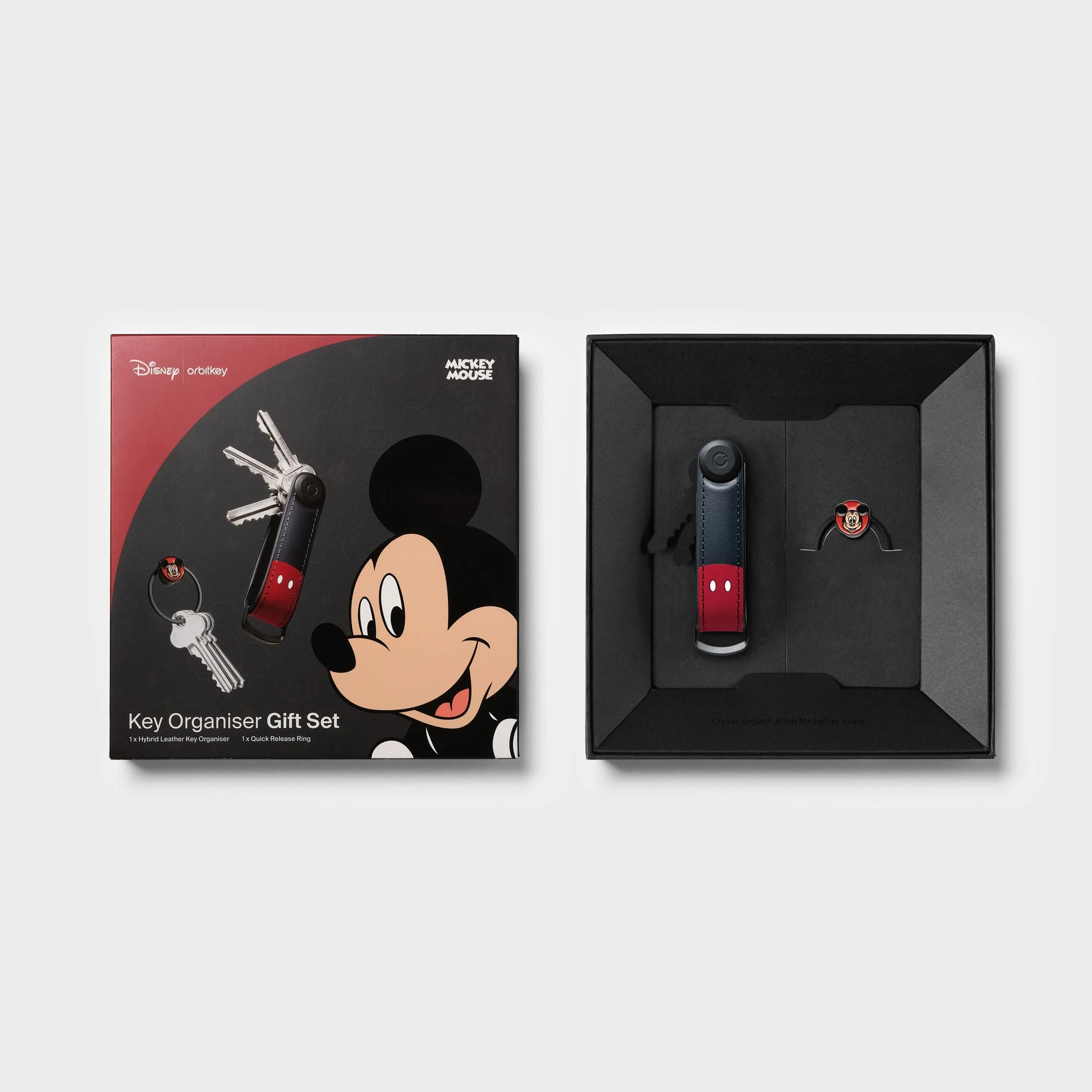 Disney | Orbitkey Mickey Mouse Hybrid Leather Key Organiser + Ring v2 Kit - Image 4