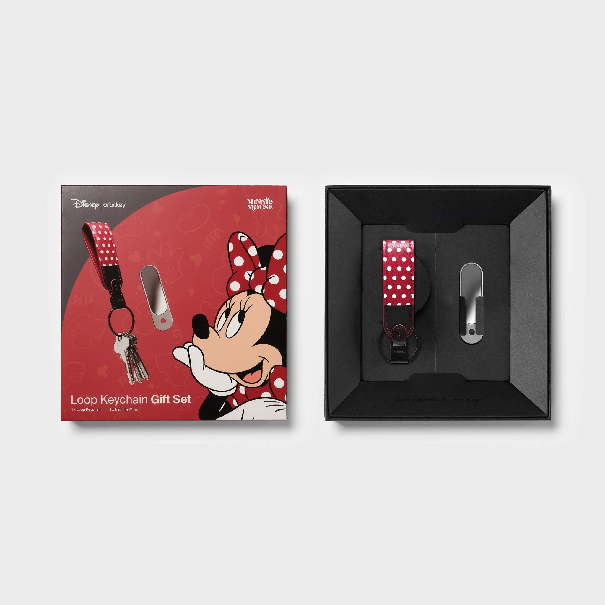 Disney | Orbitkey Minnie Mouse Loop Keychain + Nail File & Mirror Kit - Image 4
