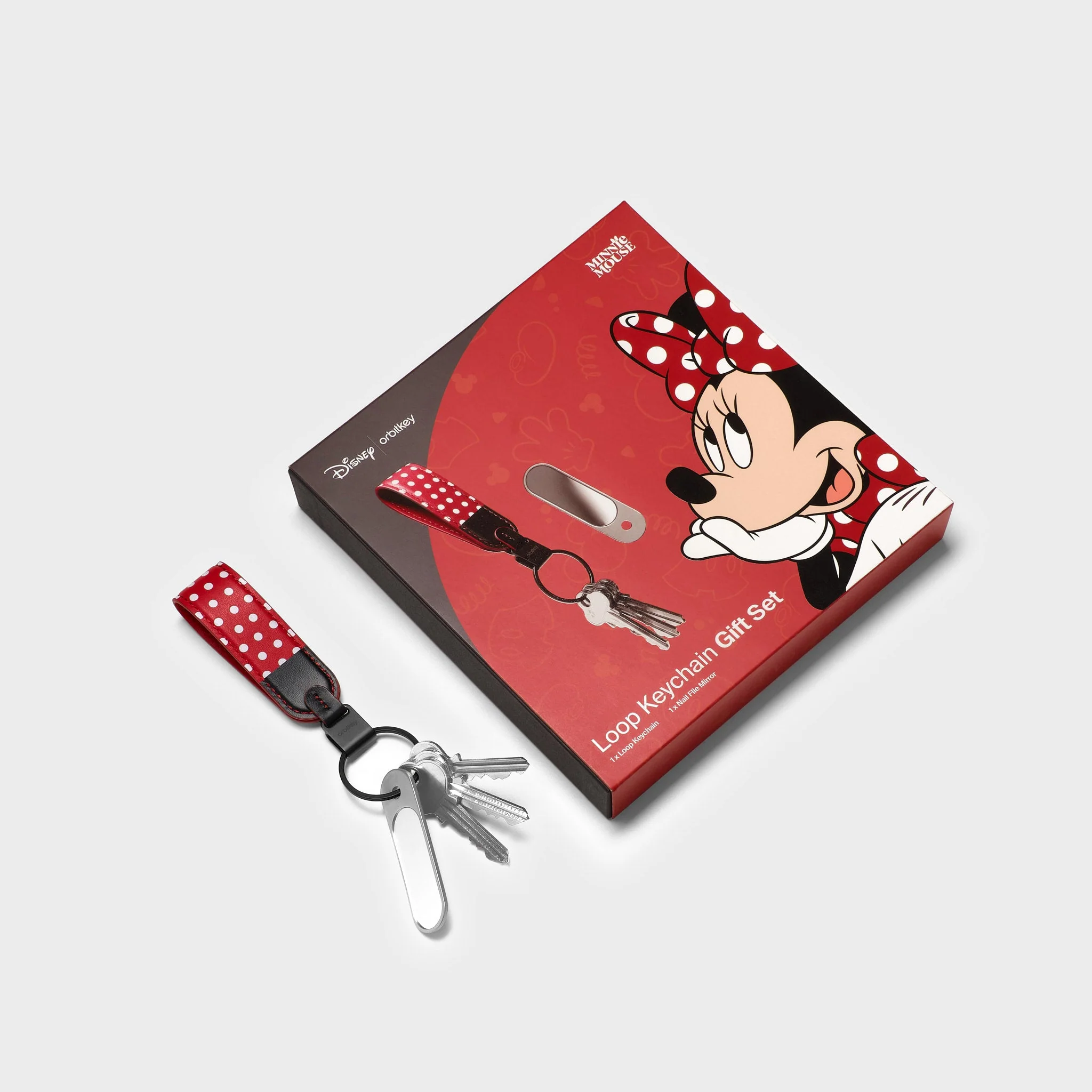 Disney | Orbitkey Minnie Mouse Loop Keychain + Nail File & Mirror Kit - Image 5
